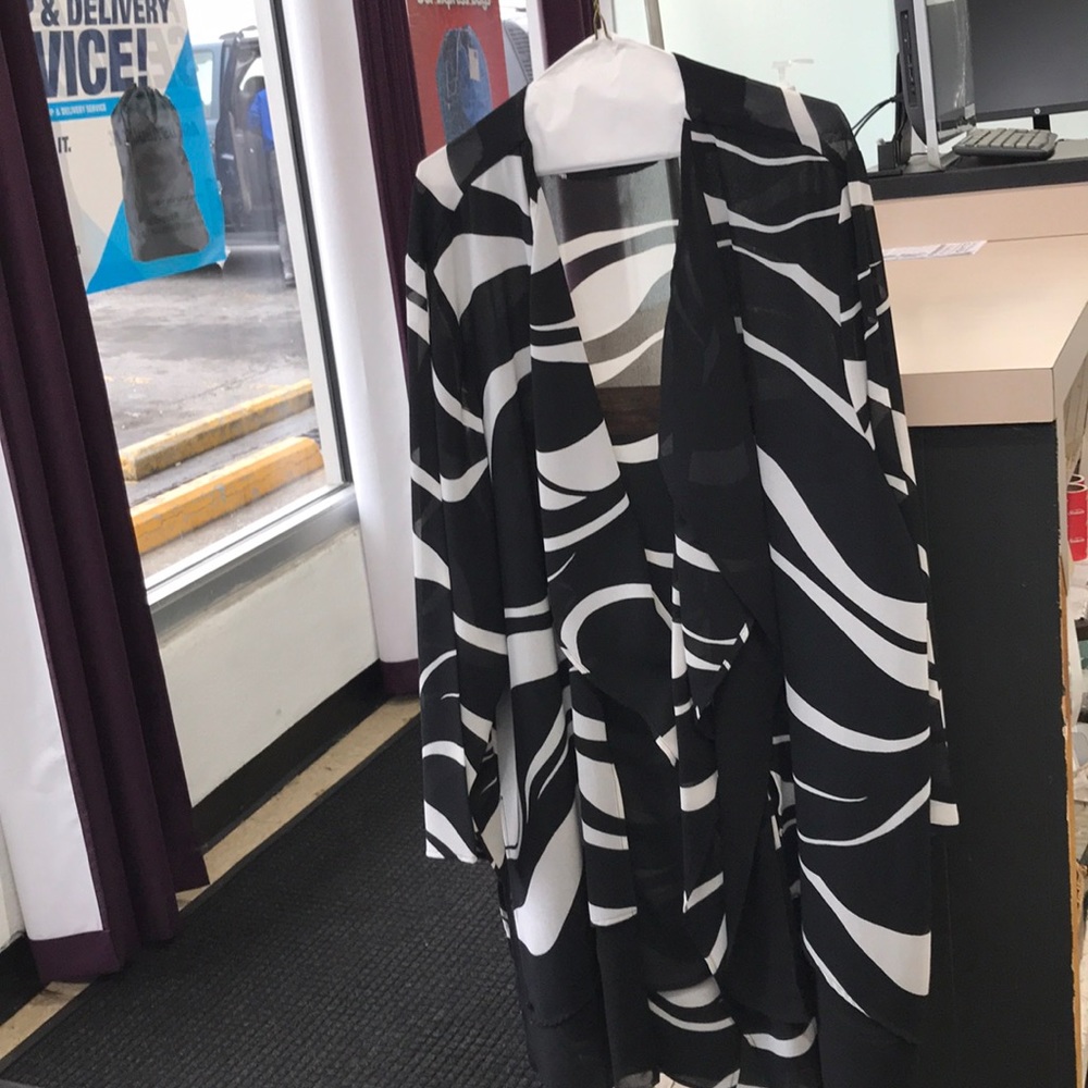 Long Black And White Sweater
